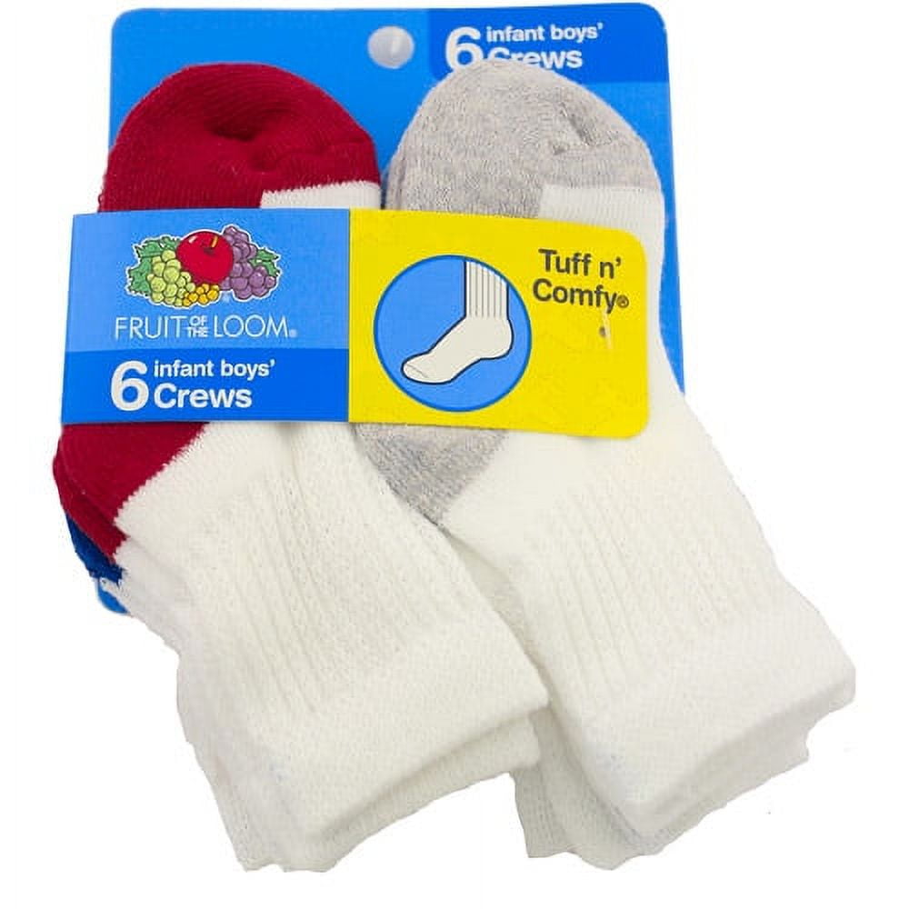 Value Pack Baby Boys Crew Socks - 6 Pairs