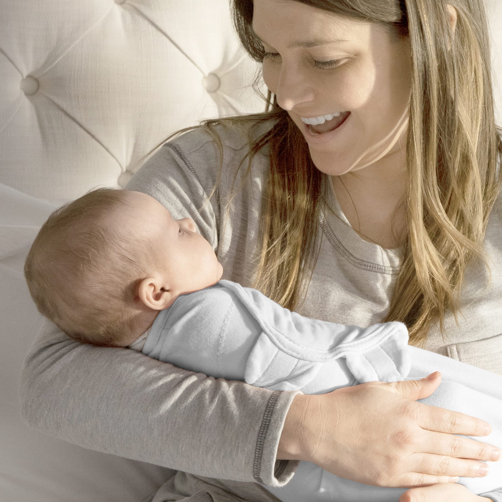 SwaddleMe by Ingenuity Original Swaddle for Baby, 100% Cotton, Improves Sleep & Calms Startle Reflex, 0-3 Months, 1.0 TOG, 2-Pack - Space & Clouds
