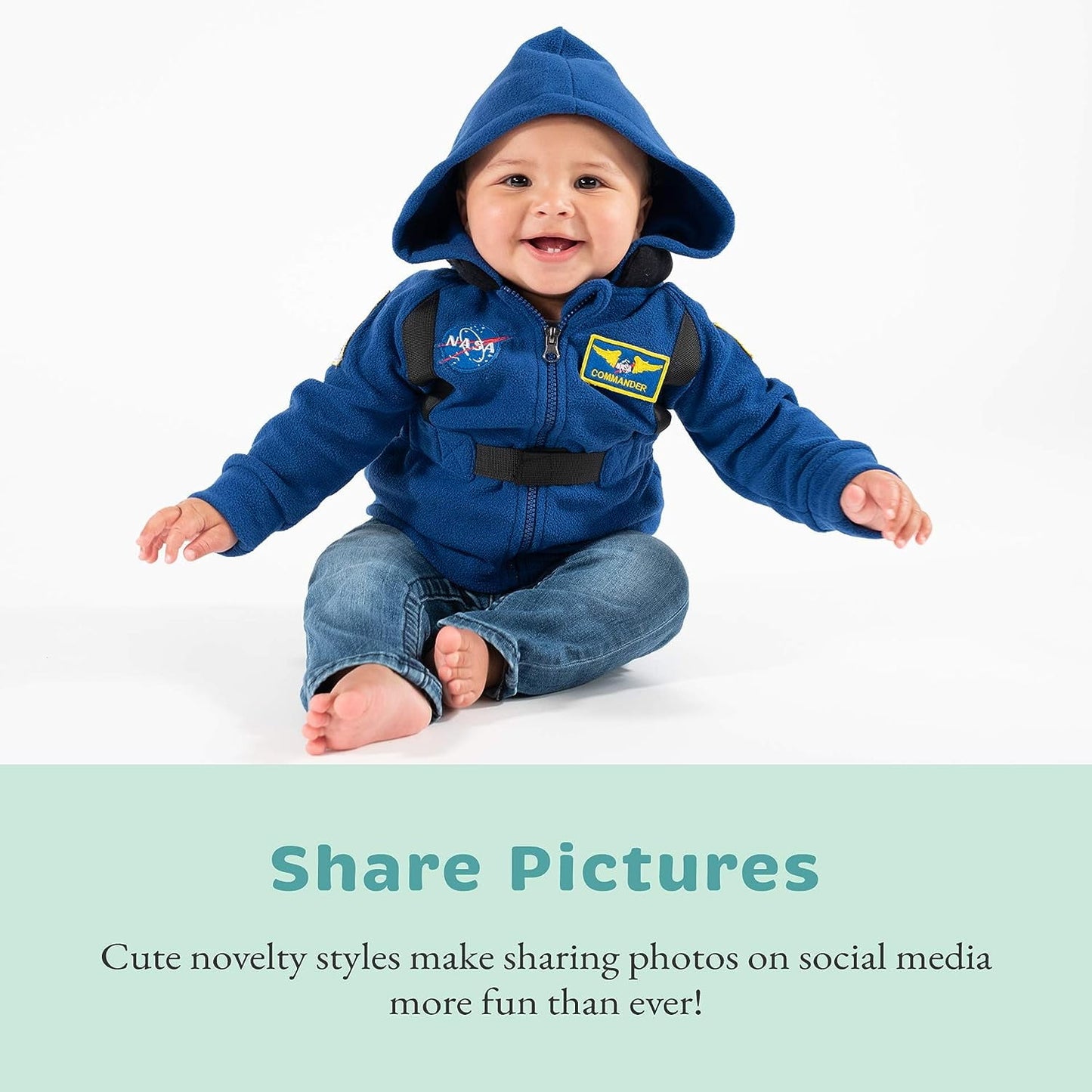 Cuddle Club Fleece Hoodie Jacket Winter Baby Clothes, Dino Blue Black 3-6 Mos
