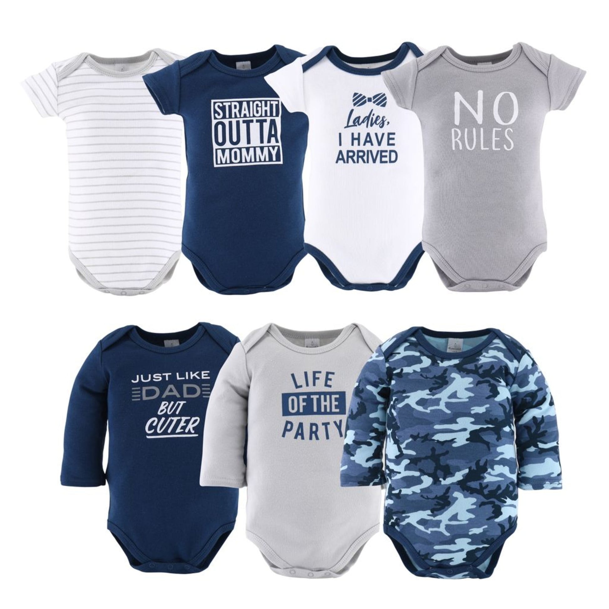 The Peanutshell Newborn Baby Layette Gift Set for Boys, Shower Gift Essentials, Blue Camo