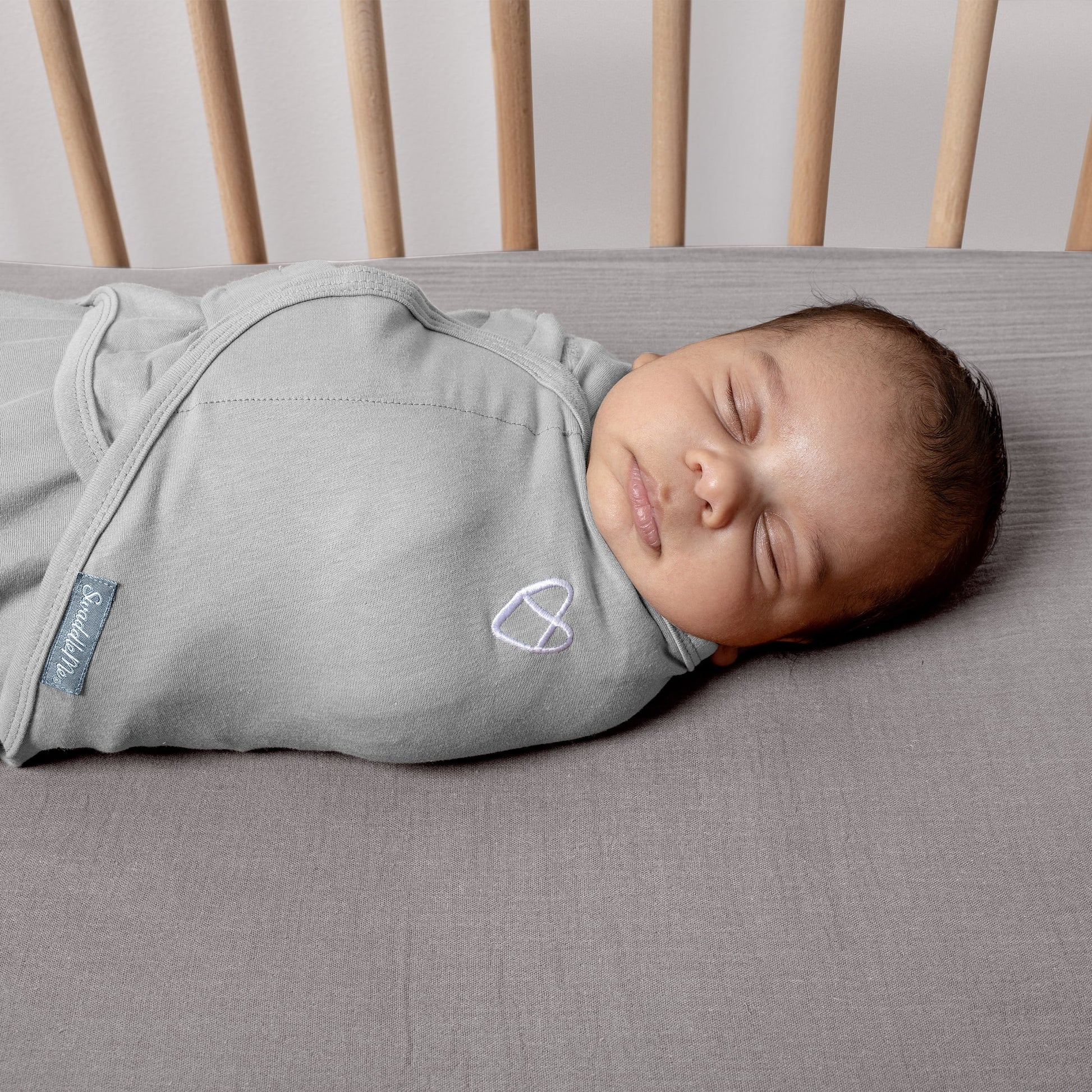 SwaddleMe by Ingenuity Original Swaddle for Baby, 100% Cotton, Improves Sleep & Calms Startle Reflex, 0-3 Months, 1.0 TOG, 2-Pack - Space & Clouds
