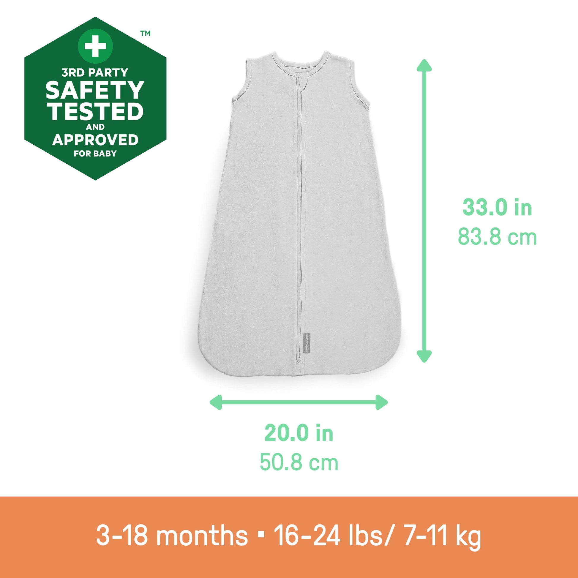 SwaddleMe by Ingenuity Night Sack Sleeper, Size 3-18 Months, 14-24 Pounds, 1.0 TOG, 100% Cotton