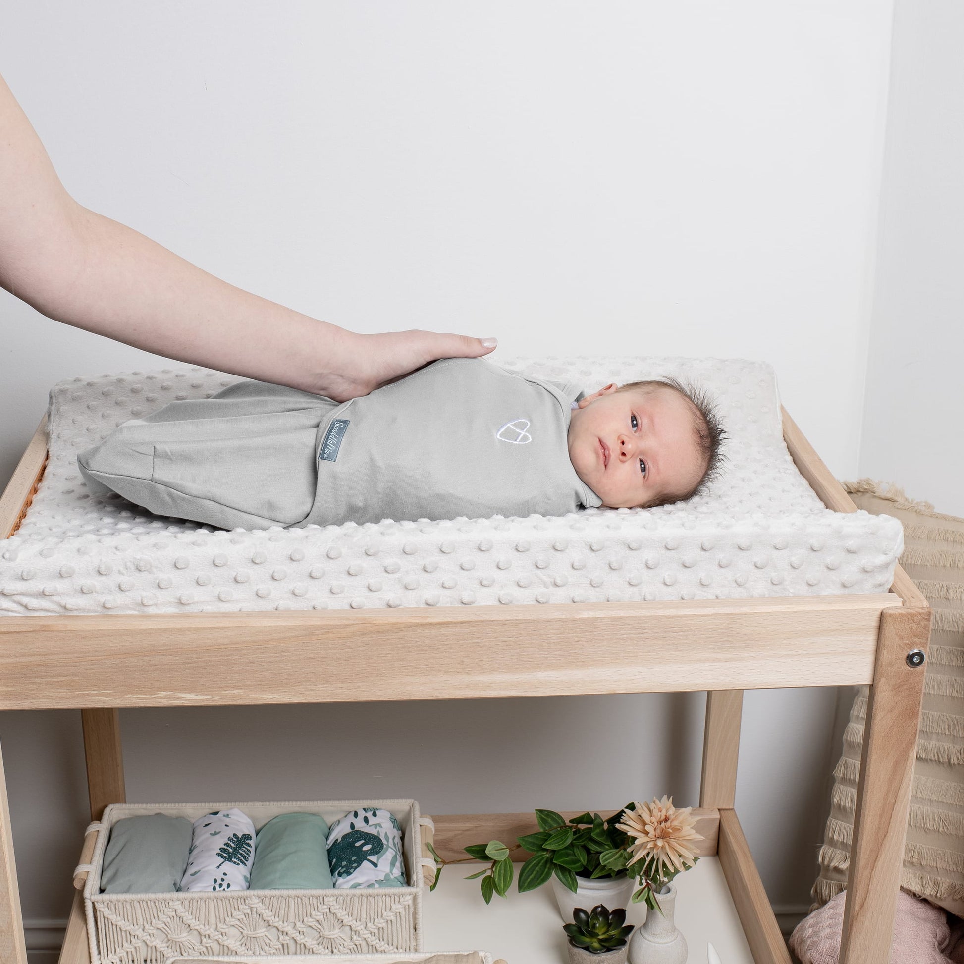 SwaddleMe by Ingenuity Original Swaddle for Baby, 100% Cotton, Improves Sleep & Calms Startle Reflex, 0-3 Months, 1.0 TOG, 2-Pack - Space & Clouds