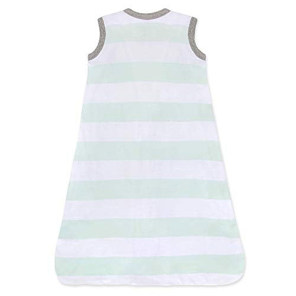 Burt's Bees Baby Infant 100% Organic Cotton Swaddle Transition Sleeping Bag, Seaglass Rugby Stripe, 1-Piece