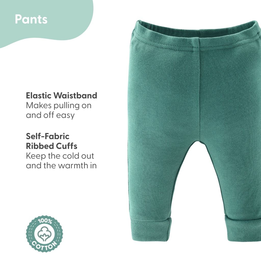 The Peanutshell Newborn Layette Gift Set for Baby Boys or Girls, Blue Green Wild Jungle, 16 Essential Pieces, 0-3 Months