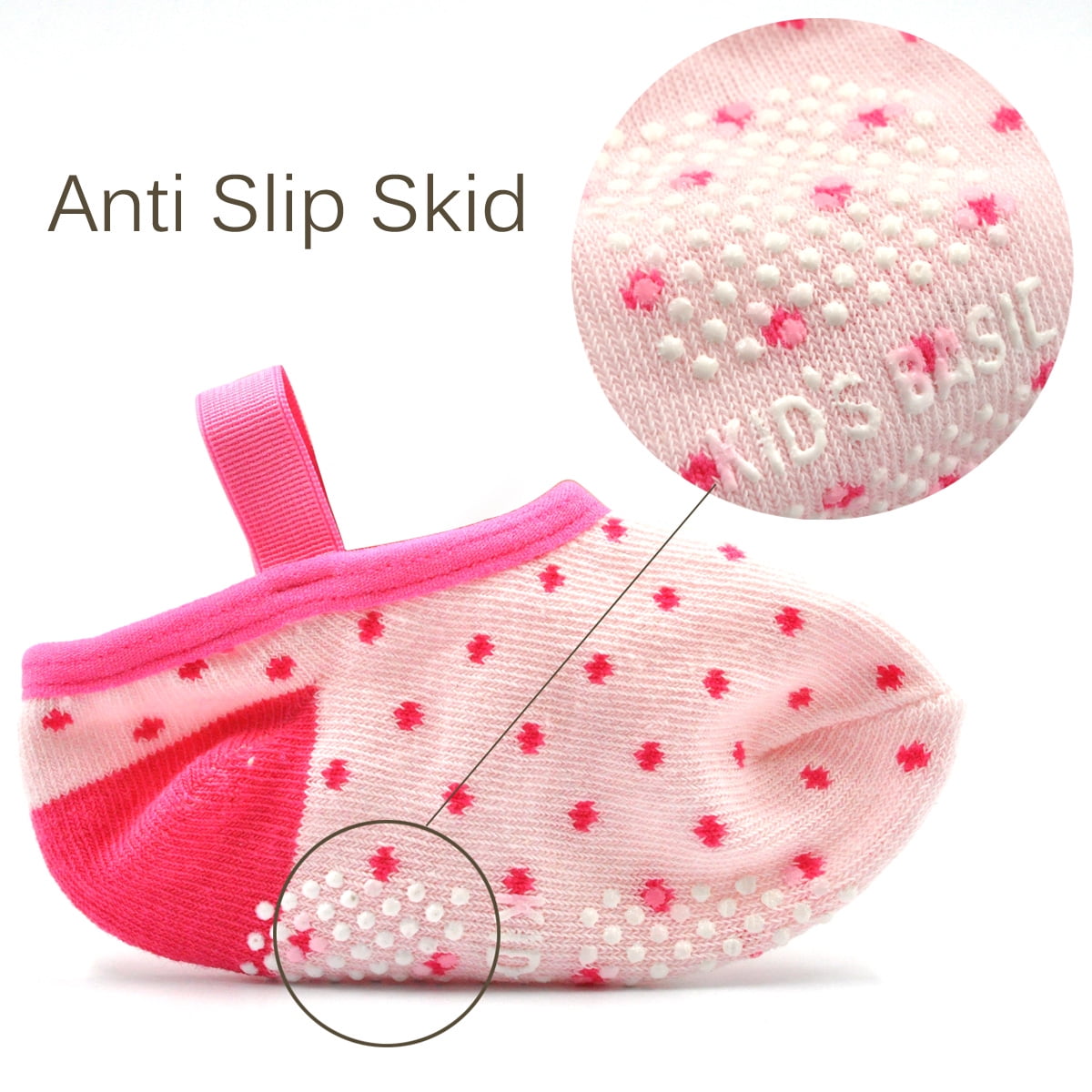 Cunina Non Slips Socks for Toddler Anti Slip Baby Sock Non Skid Socks Cute for 8-36 Months Infants Girls Low Cut 6 Pairs