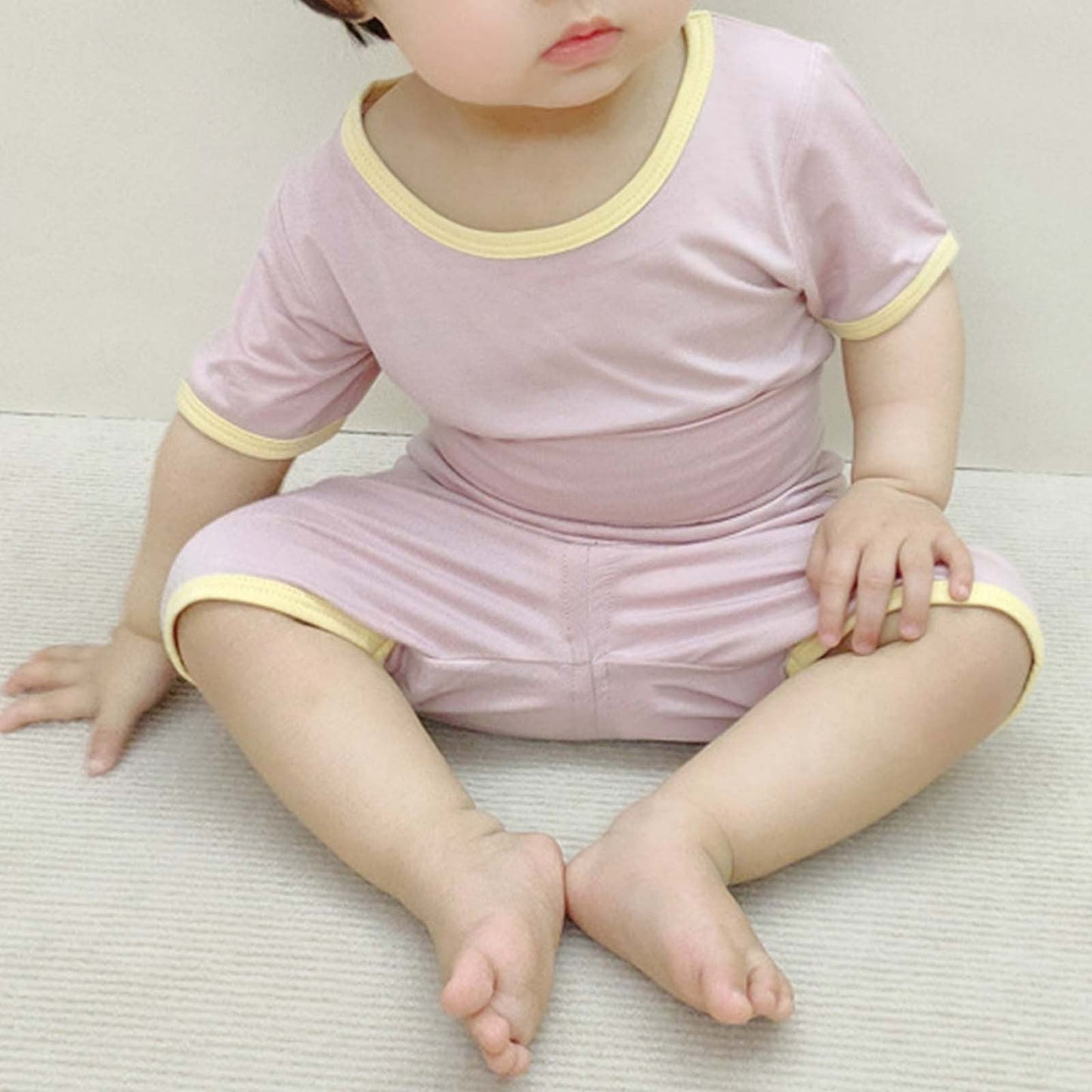 Unisex Baby Romper Jumpsuit Organic Cotton One-piece Summr Short Sleeve Shortall Toddler Boys Girls Casual Solid Coverall Overalls Pink qILAKOG Size 2 Years