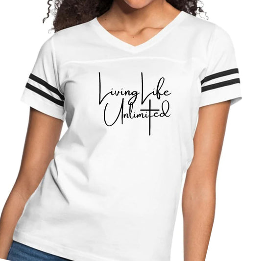 Womens Vintage Sport Graphic T-shirt - Living Life Unlimited-0